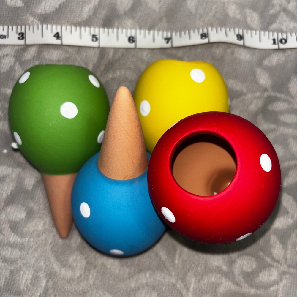 4 Pack Self Watering Mushroom Spikes Terracotta Clay Plant Irrigation Stakes - Picture 4 of 6